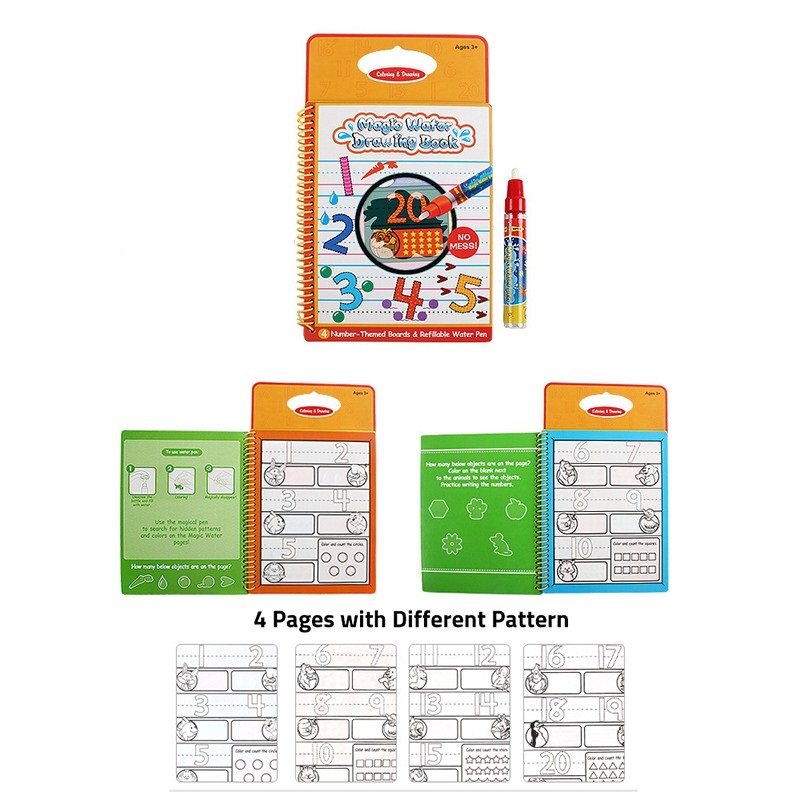 ET 843 Magic Water Coloring Book Number
